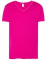 Heren T-shirt V hals JHK Urban Fuchsia